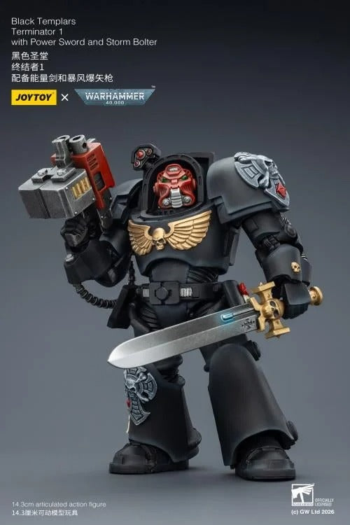 JoyToy - Warhammer 40K - Black Templars - Terminator (Ver. 1) with Power Sword and Storm Bolter 1/18 Scale Action Figure - Collectables > Action Figures > toys -  Joy Toy