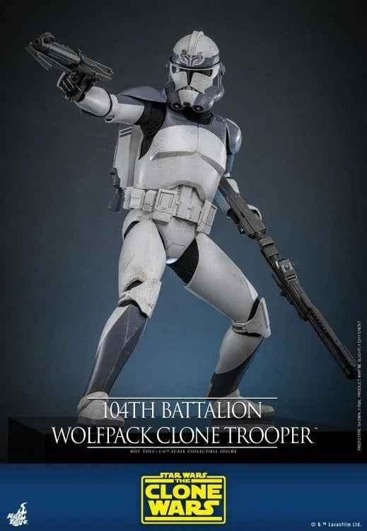 Star Wars: The Clone Wars - 104th Battalion Wolfpack Clone Trooper 1/6th Scale Collectible Figure - TMS142 - Collectables > Action Figures > toys -  Hot Toys