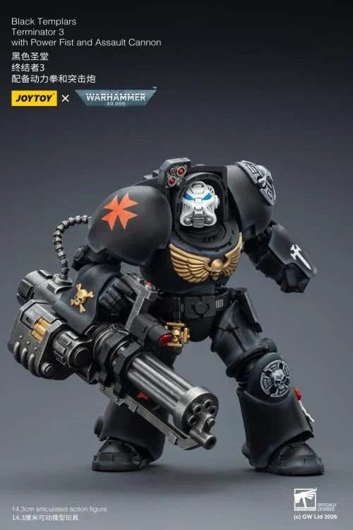 JoyToy - Warhammer 40K - Black Templars - Terminator (Ver. 3) with Power Fist and Assault Cannon 1/18 Scale Action Figure - Collectables > Action Figures > toys -  Joy Toy