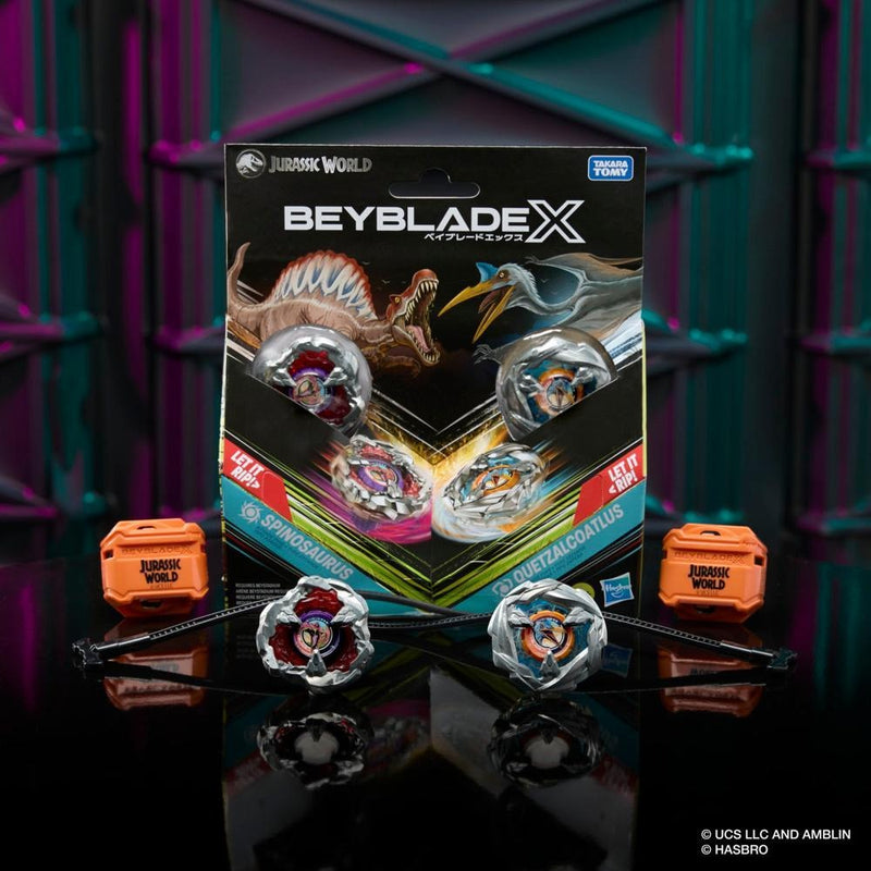 Beyblade X Jurassic World Collab Spinosaurus vs. Quetzalcoatlus Multipack - Collectables > Action Figures > toys -  Hasbro