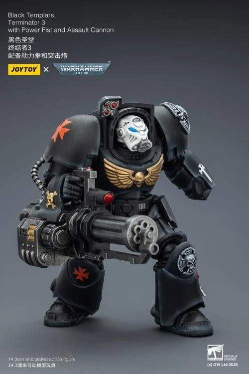 JoyToy - Warhammer 40K - Black Templars - Terminator (Ver. 3) with Power Fist and Assault Cannon 1/18 Scale Action Figure - Collectables > Action Figures > toys -  Joy Toy