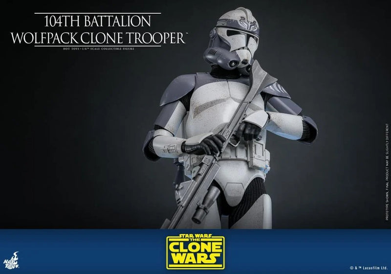 Star Wars: The Clone Wars - 104th Battalion Wolfpack Clone Trooper 1/6th Scale Collectible Figure - TMS142 - Collectables > Action Figures > toys -  Hot Toys