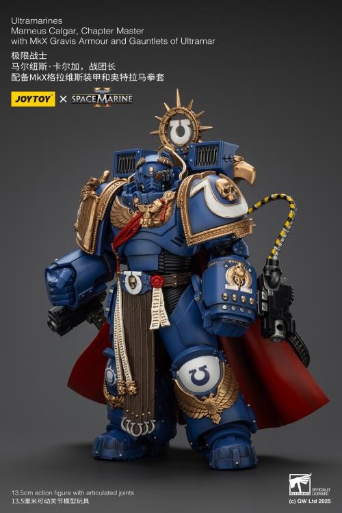 Warhammer 40K - Ultramarines - Space Marine 2 - Marneus Calgar Chapter Master with MKX Gravis Armour and Gauntlets of Ultramar - Collectables > Action Figures > toys -  Joy Toy