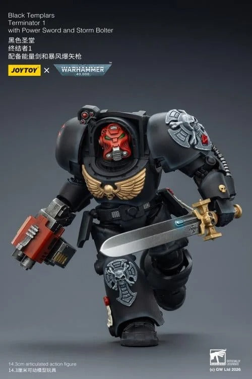 JoyToy - Warhammer 40K - Black Templars - Terminator (Ver. 1) with Power Sword and Storm Bolter 1/18 Scale Action Figure - Collectables > Action Figures > toys -  Joy Toy