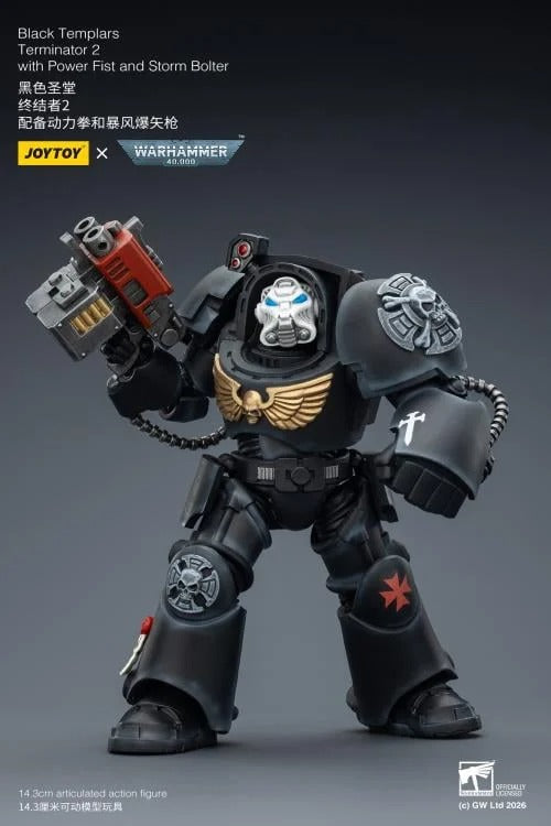 JoyToy - Warhammer 40K - Black Templars - Terminator (Ver. 2) with Power Fist and Storm Bolter 1/18 Scale Action Figure - Collectables > Action Figures > toys -  Joy Toy