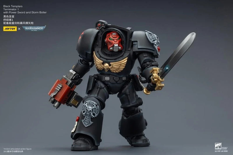 JoyToy - Warhammer 40K - Black Templars - Terminator (Ver. 1) with Power Sword and Storm Bolter 1/18 Scale Action Figure - Collectables > Action Figures > toys -  Joy Toy