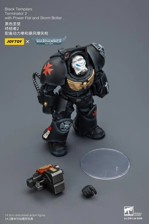 JoyToy - Warhammer 40K - Black Templars - Terminator (Ver. 2) with Power Fist and Storm Bolter 1/18 Scale Action Figure - Collectables > Action Figures > toys -  Joy Toy