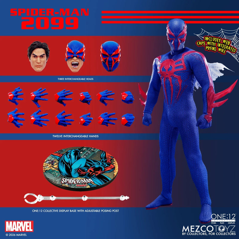 Marvel - One:12 Collective - Spider-Man 2099 (Preorder Q2 2027) - Collectables > Action Figures > toys -  MEZCO TOYS