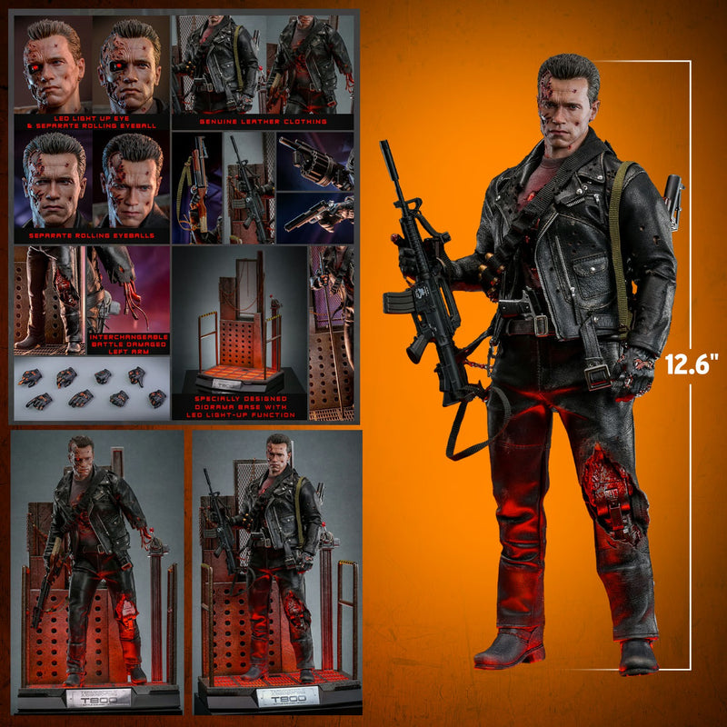 Terminator 2: Judgement Day - T-800 (Battle Damaged Version 2.0) 1/6th Scale Collectible - DX46 - Collectables > Action Figures > toys -  Hot Toys