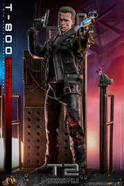 Terminator 2: Judgement Day - T-800 (Battle Damaged Version 2.0) 1/6th Scale Collectible - DX46 - Collectables > Action Figures > toys -  Hot Toys