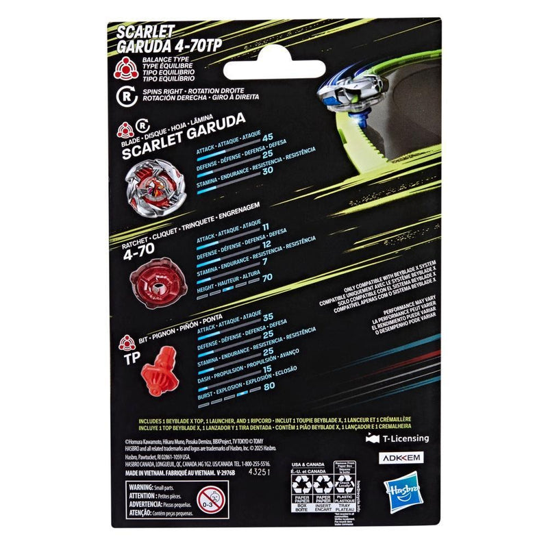Beyblade X Scarlet Garuda 4-70TP BX Starter Pack - Collectables > Action Figures > toys -  Hasbro