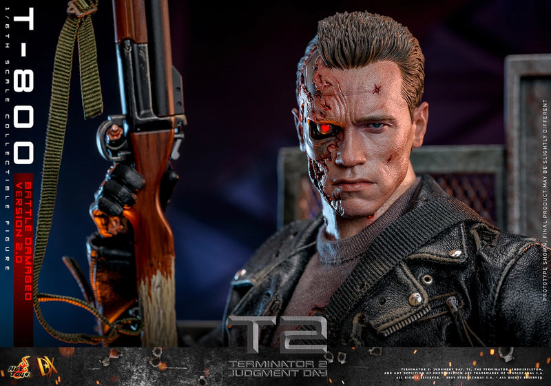 Terminator 2: Judgement Day - T-800 (Battle Damaged Version 2.0) 1/6th Scale Collectible - DX46 - Collectables > Action Figures > toys -  Hot Toys