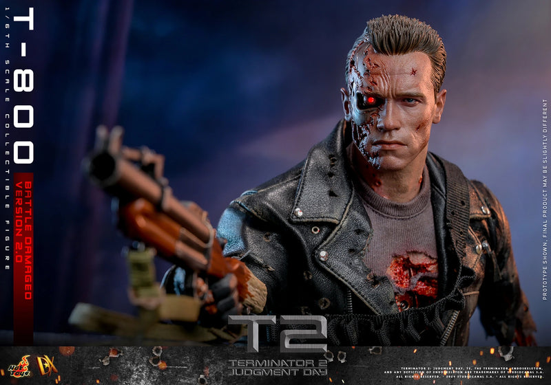 Terminator 2: Judgement Day - T-800 (Battle Damaged Version 2.0) 1/6th Scale Collectible - DX46 - Collectables > Action Figures > toys -  Hot Toys