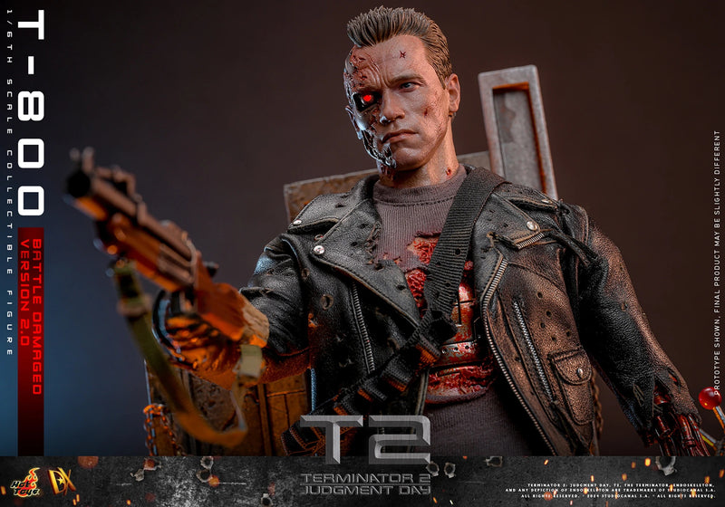 Terminator 2: Judgement Day - T-800 (Battle Damaged Version 2.0) 1/6th Scale Collectible - DX46 - Collectables > Action Figures > toys -  Hot Toys