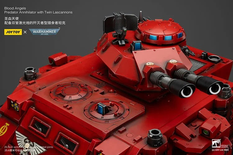 Warhammer 40K Blood Angels Predator Annihilator with Twin Lascannons 1/18 Scale Vehicle (preorder Q1 2026) - Collectables > Action Figures > toys -  Joy Toy