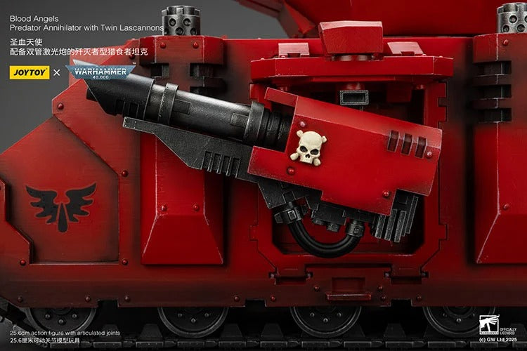 Warhammer 40K Blood Angels Predator Annihilator with Twin Lascannons 1/18 Scale Vehicle (preorder Q1 2026) - Collectables > Action Figures > toys -  Joy Toy