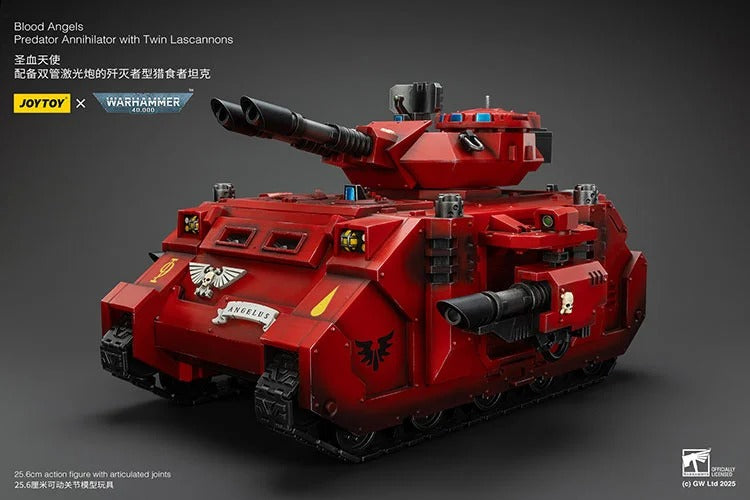 Warhammer 40K Blood Angels Predator Annihilator with Twin Lascannons 1/18 Scale Vehicle (preorder Q1 2026) - Collectables > Action Figures > toys -  Joy Toy
