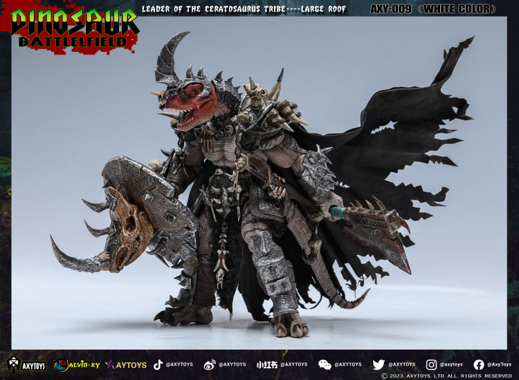 Dinosaur Battlefield - Carnotaurus Leader - White - 1/12 Scale Figure - Collectables > Action Figures > toys -  AxyToys