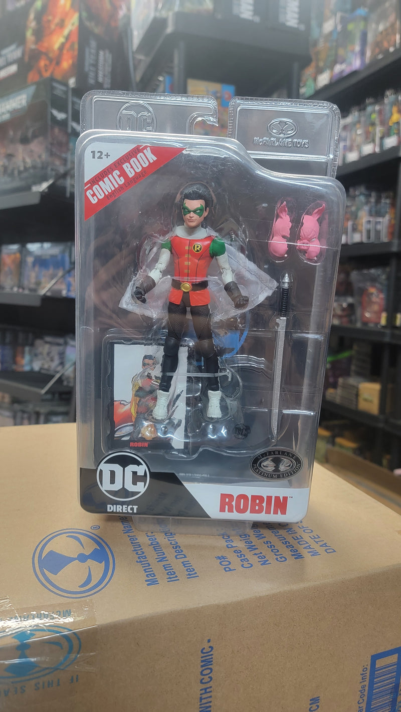 Robin w/Comic (DC Page Punchers: Batman Reborn) - Chase / platinum - Collectables > Action Figures > toys -  McFarlane Toys