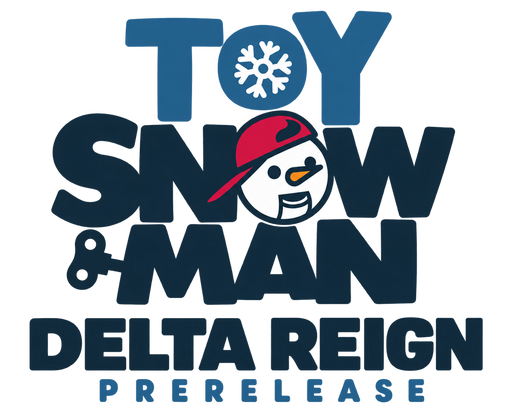 Toy Snowman logo with the red-cap snowman mascot above Delta Reign Prerelease.