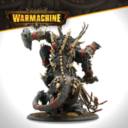 Warmachine Gorger painted miniature rear view showing sculpted bone and fur details