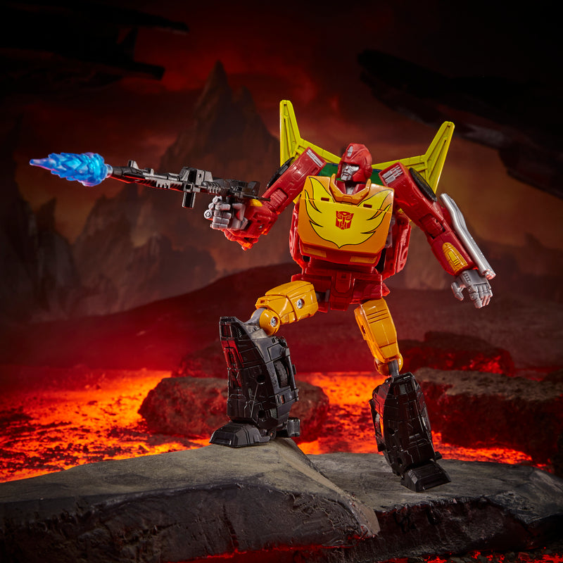 (preorder ETA July/Aug ) Transformers Toys Generations War for Cybertron: Kingdom Commander WFC-K29 Rodimus Prime with Trailer Action Figure, - Toy Snowman