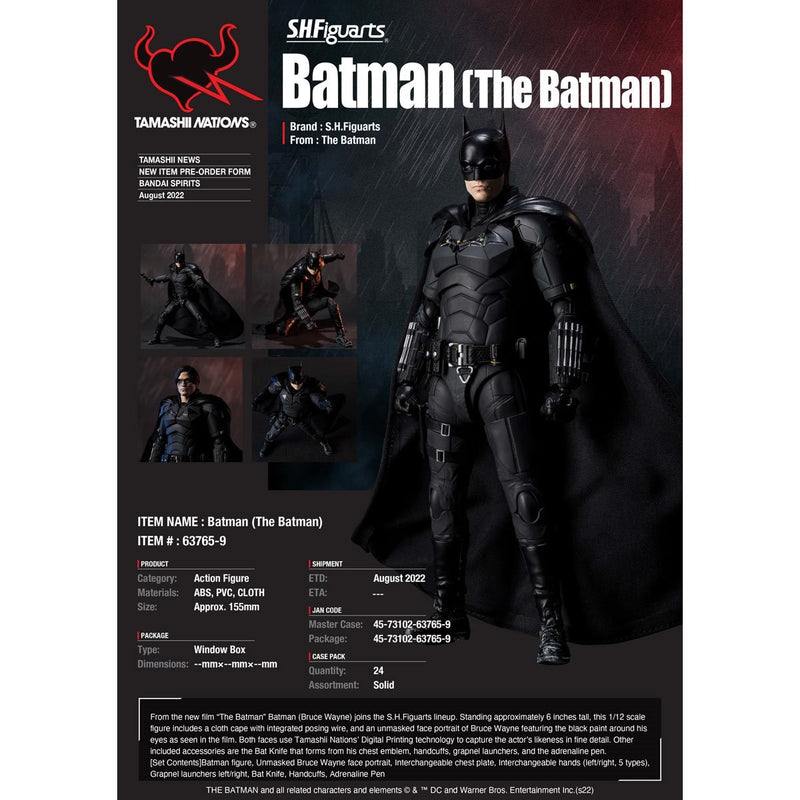 The Batman Movie Batman S.H.Figuarts Action Figure (preorder ETA Q4) - Action & Toy Figures -  Bandai