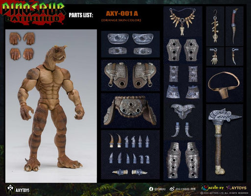 Dinosaur Battlefield Carnotaurus Warrior Veteran - Orange - 1/12 Scale Figure (preorder) - Collectables > Action Figures > toys -  AxyToys