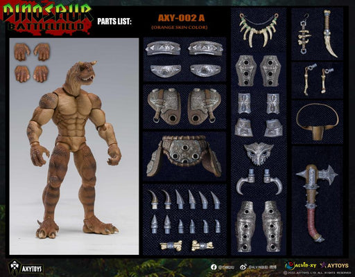 Dinosaur Battlefield Carnotaurus Warrior Recruit - Orange - 1/12 Scale Figure (preorder) - Collectables > Action Figures > toys -  AxyToys