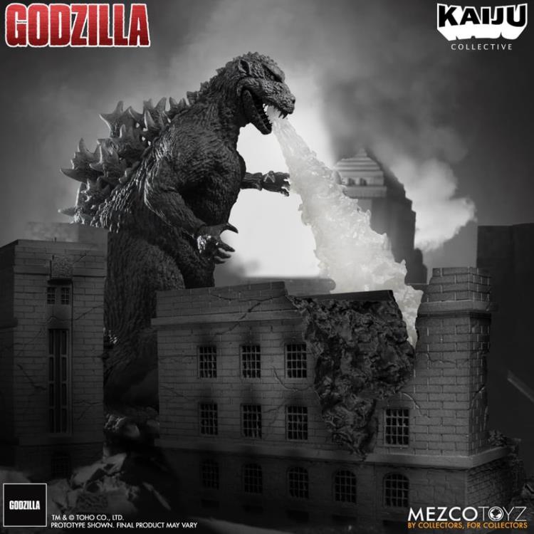 Godzilla (1954) Kaiju Collective Godzilla - Black & White (preorder) -  -  MEZCO TOYS