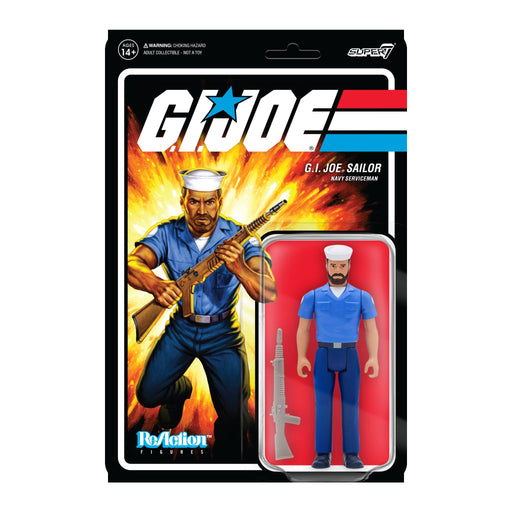 G.I. JOE WAVE 2 BLUESHIRT BEARD LIGHT BROWN REACTION - Action & Toy Figures -  Super7