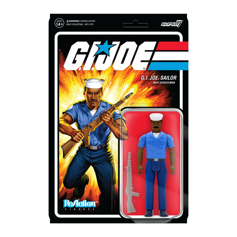 G.I. JOE WAVE 2 BLUESHIRT MUSTACHE DARK BROWN REACTION - Action & Toy Figures -  Super7