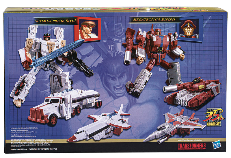 TRANSFORMERS X SF2 OPTIMUS/RYU V MEGATRON/BISON (preorder) - Collectables > Action Figures > toys -  Hasbro