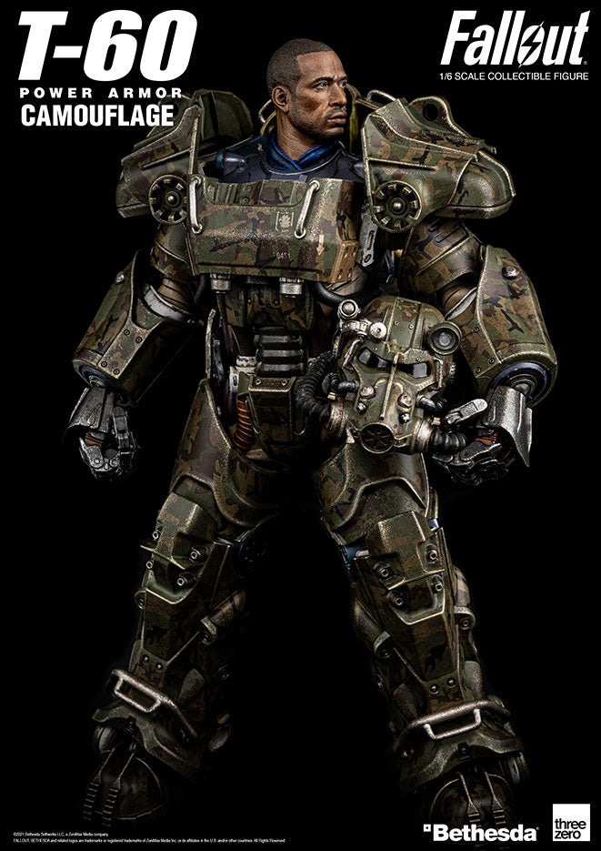 FALLOUT T-60 CAMOUFLAGE POWER ARMOR 1/6 SCALE - Action figure -  ThreeZero