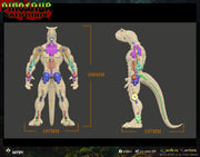 Dinosaur Battlefield Carnotaurus Warrior Veteran - Orange - 1/12 Scale Figure (preorder) - Collectables > Action Figures > toys -  AxyToys