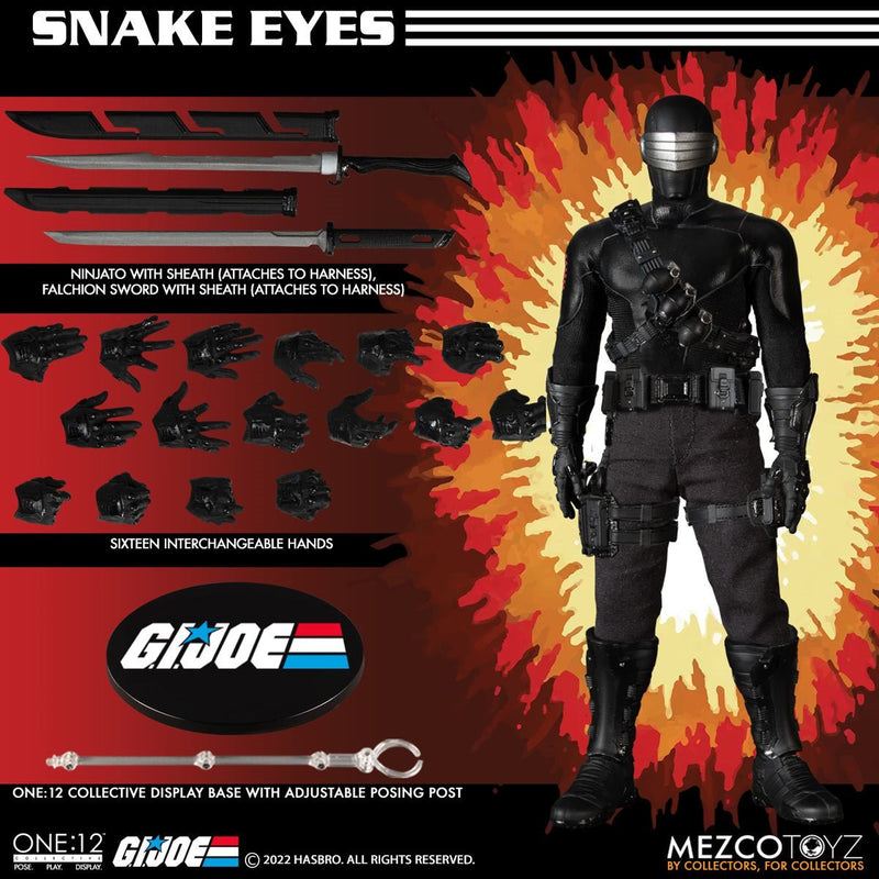 G.I. Joe: Snake Eyes One:12 Collective Deluxe Edition (PREORDER) - Action & Toy Figures -  MEZCO TOYS
