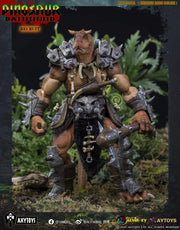 Dinosaur Battlefield Carnotaurus Warrior Recruit - Orange - 1/12 Scale Figure (preorder) - Collectables > Action Figures > toys -  AxyToys