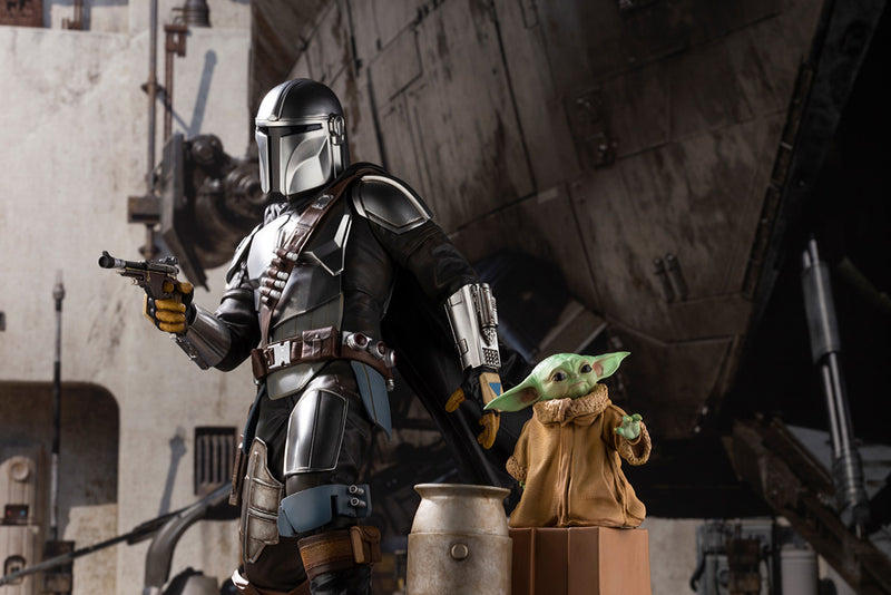 The Mandalorian & The Child Statue by KOTOBUKIYA ArtFX Star wars - statue -  Kotobukiya