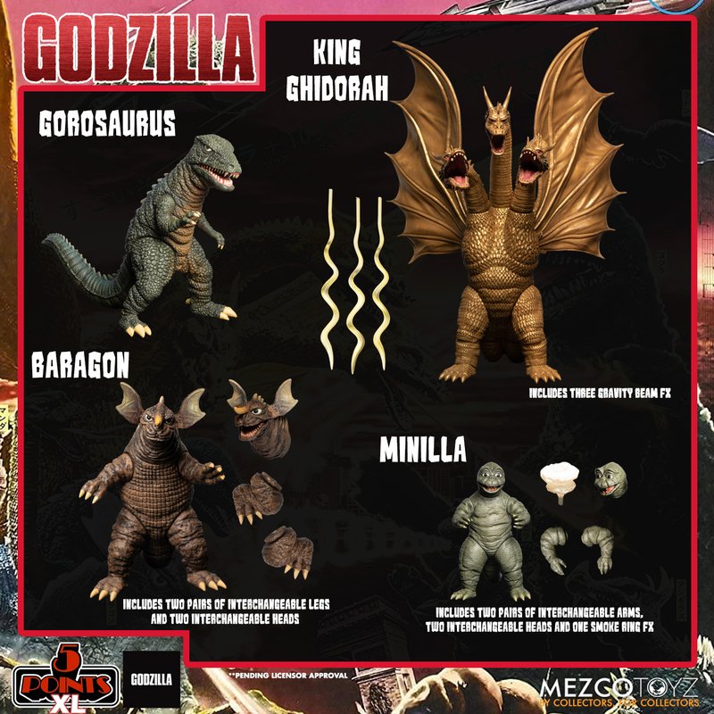 Godzilla: Destroy All Monsters (1968) - Round 2 Boxed Set - Action & Toy Figures -  MEZCO TOYS