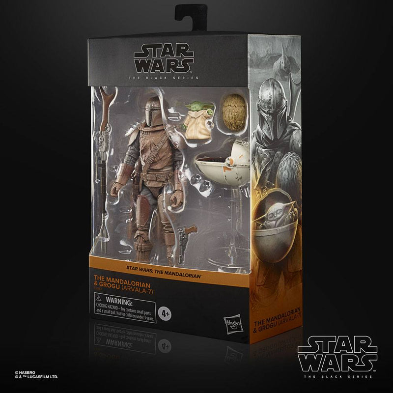 Star Wars The Black Series The Mandalorian and Grogu (Arvala-7) Mud Mandalorian - Action & Toy Figures -  Hasbro